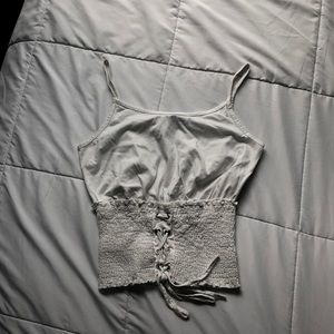 White Mock corset top